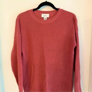NWOT. KERSH. Stretchy knit sweater. Pink. Size medium.